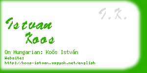 istvan koos business card